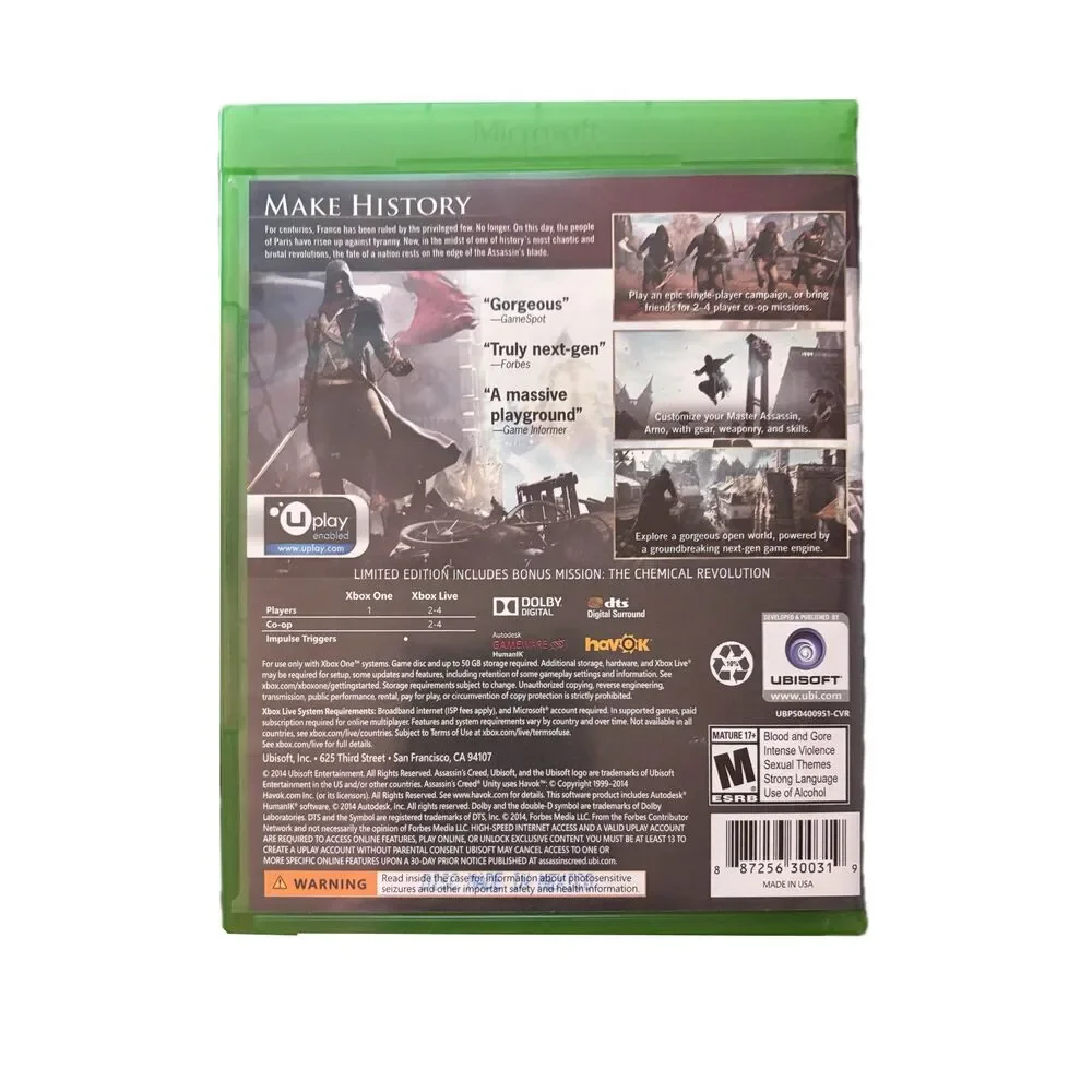XBox One Assassin's Creed Unity